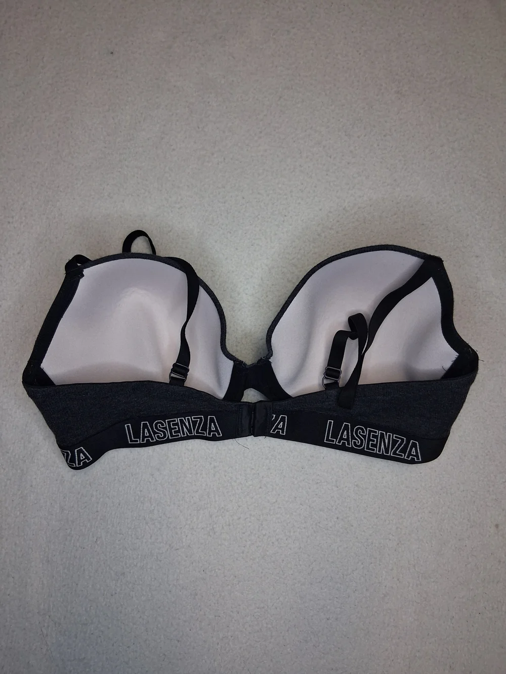 La SENZA Charcoal Gray Padded Underwire Bra with Logo Band - Picture 6 of 8